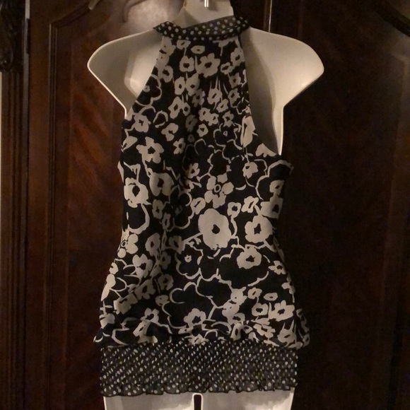Black and a White Halter Blouse - Picture 2 of 5